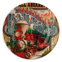 Disney Dessert Plate - Attraction Poster Art - Railroad 7''