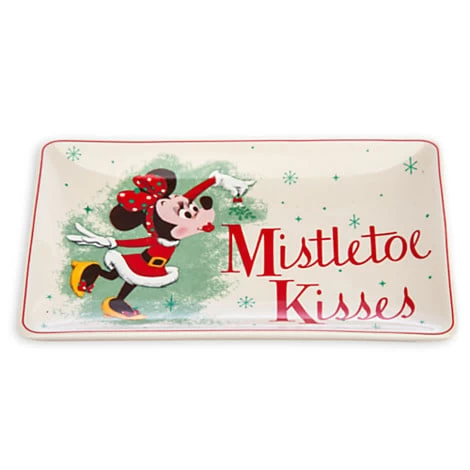 Disney Plate - Retro Minnie - Mistletoe Kisses - Small 3 Disney Plate - Retro Minnie - Mistletoe Kisses - Small