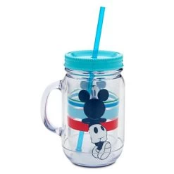 Disney Jelly Jar With Straw - Summer Fun - Large -Cozy Corner Shop 34665 1