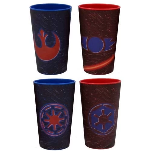 Disney Plastic Cups - Lenticular Star Wars - Characters - Set Of 4 4 Disney Plastic Cups - Lenticular Star Wars - Characters - Set Of 4 - Image 2