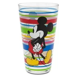 Disney Tumbler Glass - Mickey Mouse Summer Fun Stripes -Cozy Corner Shop 465511154107b