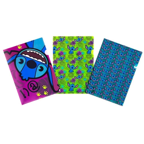 Disney File Folders - Stitch - Set Of 3 3 Disney File Folders - Stitch - Set Of 3