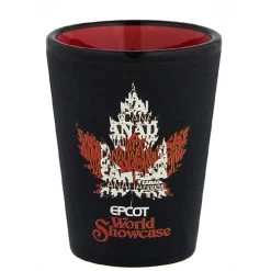 Disney Epcot Canada Maple Leaf Flag Mini Glass