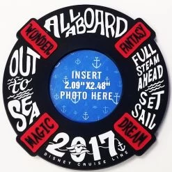 Disney Photo Frame Magnet - 2017 Cruise Line - All Aboard!