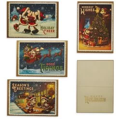 Disney Greeting Cards - Santa Mickey And Minnie Holiday Cheer Cards -Cozy Corner Shop 66652 s2