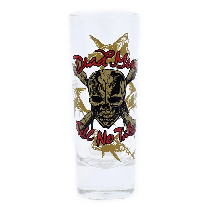 Disney World Tall Shooter Shot Glass - Pirates Of The Caribbean - Clear 3 Disney World Tall Shooter Shot Glass - Pirates Of The Caribbean - Clear