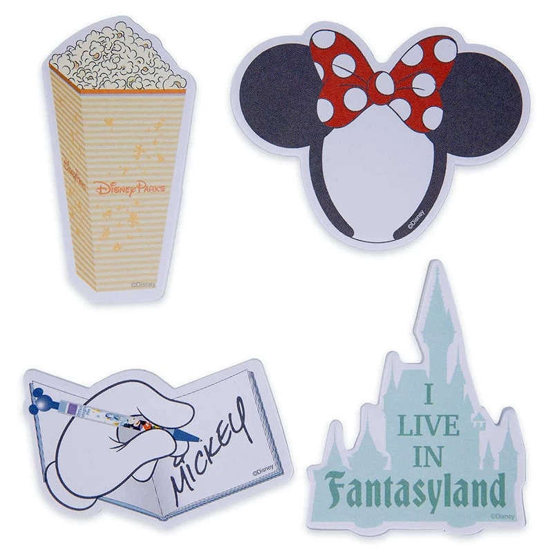 Disney Notepad 4 Pc. Set - Disney Parks Icons Minnie Ears Autograph Book Popcorn Castle 3 Disney Notepad 4 Pc. Set - Disney Parks Icons Minnie Ears Autograph Book Popcorn Castle