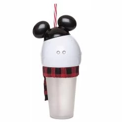 Disney Tumbler Cup W/ Straw - Mouseketeer Snowman - Light Up -Cozy Corner Shop 78564 2s
