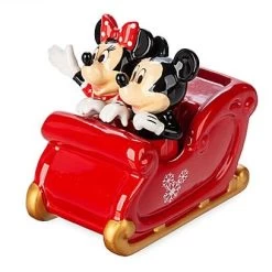 Disney Salt And Pepper Shaker Set - Mickey And Minnie Mouse Holiday Sleigh -Cozy Corner Shop 79562 s1