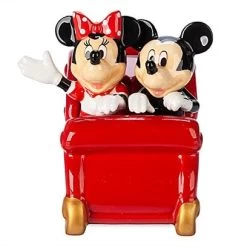 Disney Salt And Pepper Shaker Set - Mickey And Minnie Mouse Holiday Sleigh -Cozy Corner Shop 79562 s2