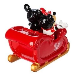 Disney Salt And Pepper Shaker Set - Mickey And Minnie Mouse Holiday Sleigh -Cozy Corner Shop 79562 s4