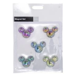 Disney Magnet Set - Jeweled Mickey Mouse Icon - Set Of 5