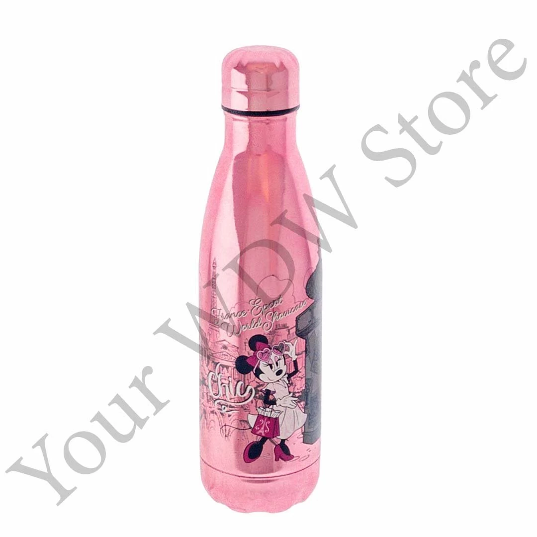 Disney Water Bottle - Epcot World Showcase France - Chic Minnie 3 Disney Water Bottle - Epcot World Showcase France - Chic Minnie