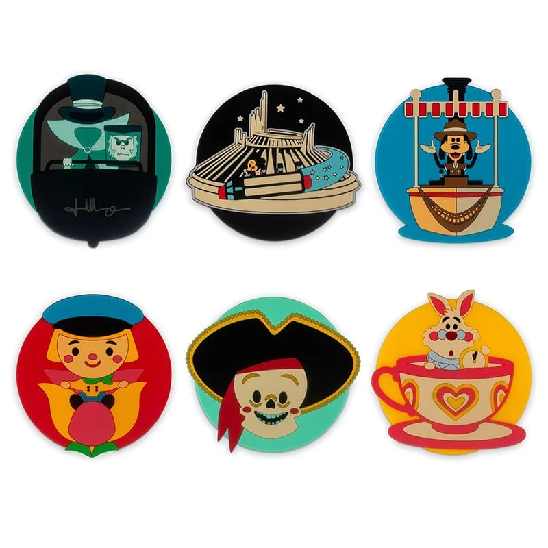 Disney Coaster Set By Jerrod Maruyama - Disney Parks 3 Disney Coaster Set By Jerrod Maruyama - Disney Parks