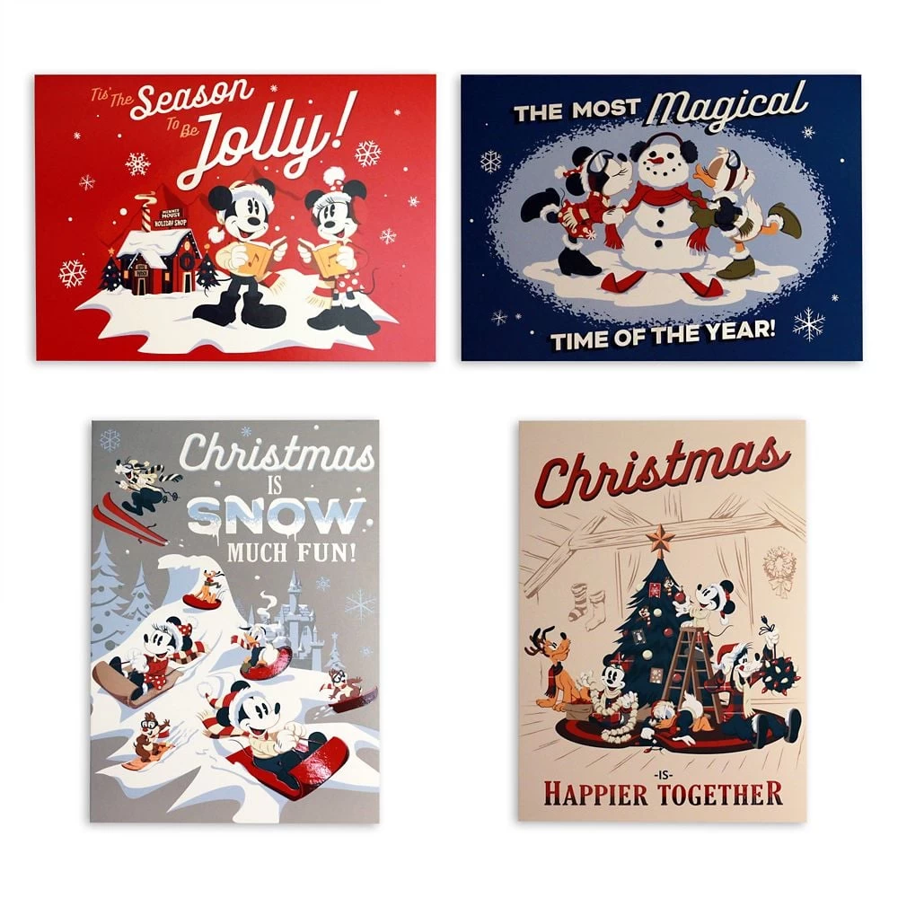 Disney Greeting Cards - Mickey And Friends Walt's Holiday Lodge 3 Disney Greeting Cards - Mickey And Friends Walt's Holiday Lodge